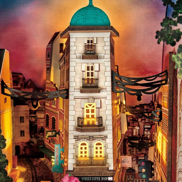 Rolife Straßenansicht DIY Bücherregaleinsatz