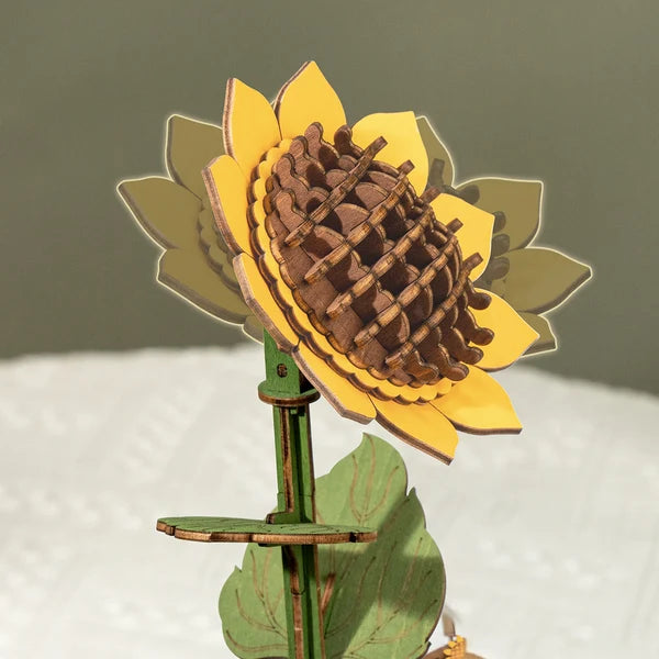 Rowood Wooden Flower 3D Puzzle Sonnenblume