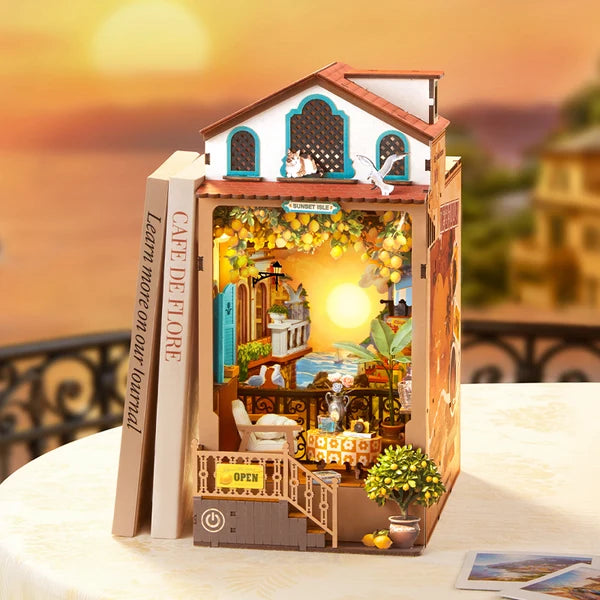 Rolife Sunset Isle DIY-Bücherregal-Einsatz