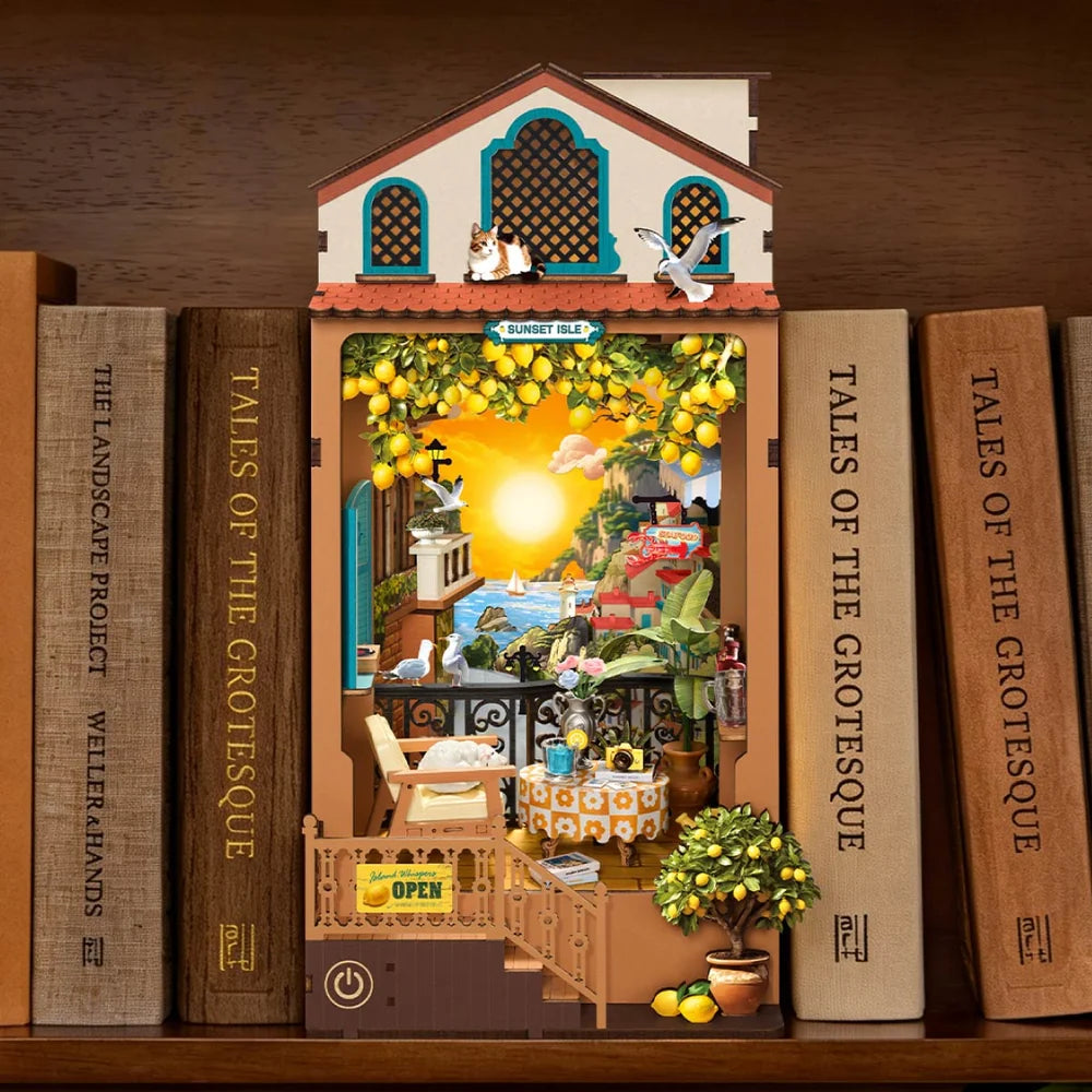 Rolife Sunset Isle DIY-Bücherregal-Einsatz