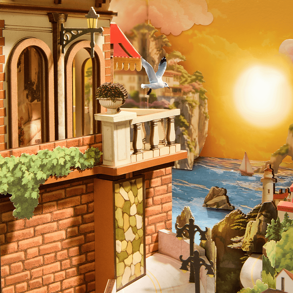 Rolife Sunset Isle DIY-Bücherregal-Einsatz