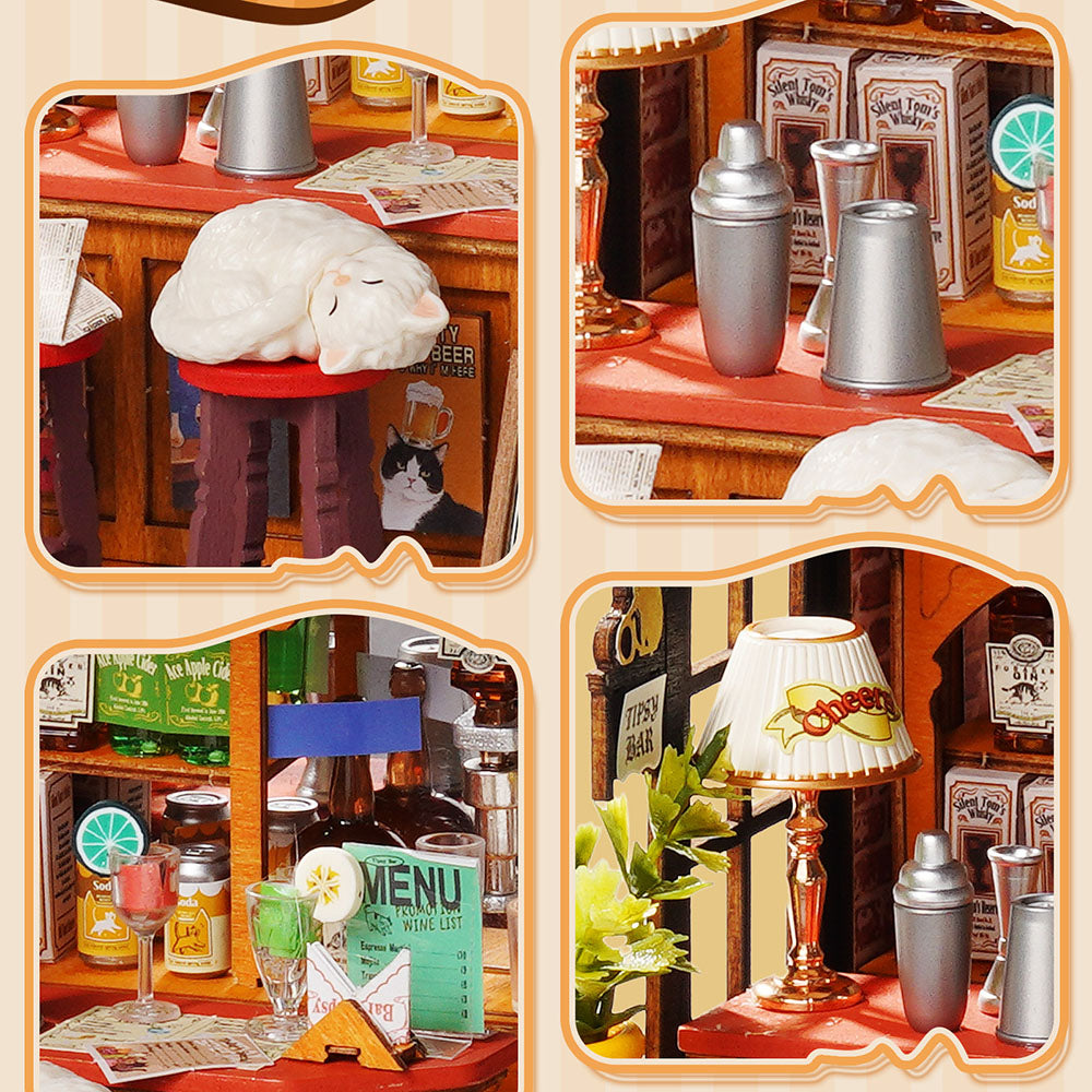 Rolife Tipsy Cat Bar DIY Miniaturhaus