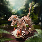 Mechanisches 3D-Holzpuzzle ROKR Velociraptor